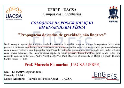 Colóquios da Pós-Graduação em Engenharia Física – 11/11/2019
